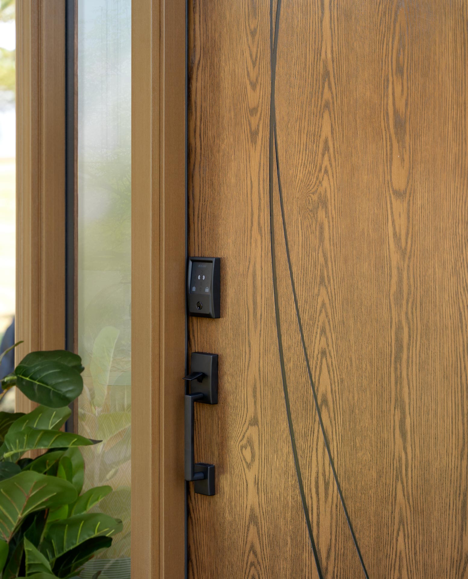 ProVia Ascent White Oak entry door in Almond stain