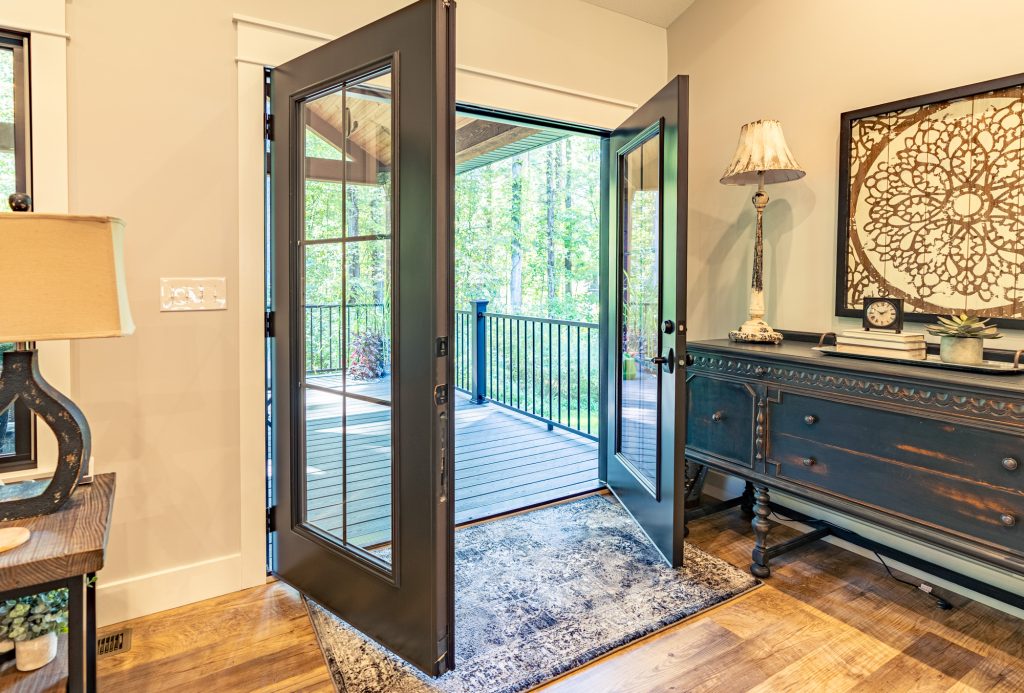 ProVia French doors opening to a patio