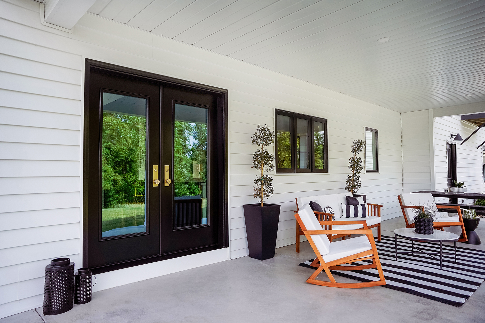 ProVia Legacy smooth steel doors in Coal Black